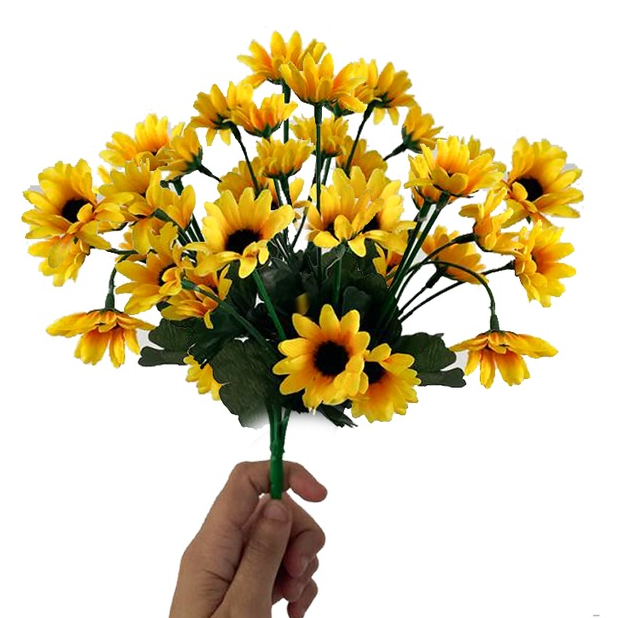 Buque Com Flores Girassol C/ 21 Flores Para Montagem de Arranjos, Decoração de Ambientes Alegres