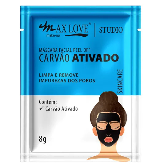 Máscara Facial Peel Off Total Black Sachê 8g Max Love - Lovepy