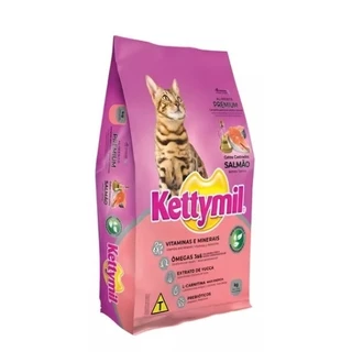 ATÉ 10KG Kettymil Plus Carne / Gourmet e Castrado Salmão - Imbramil Ração para Gatos Premium