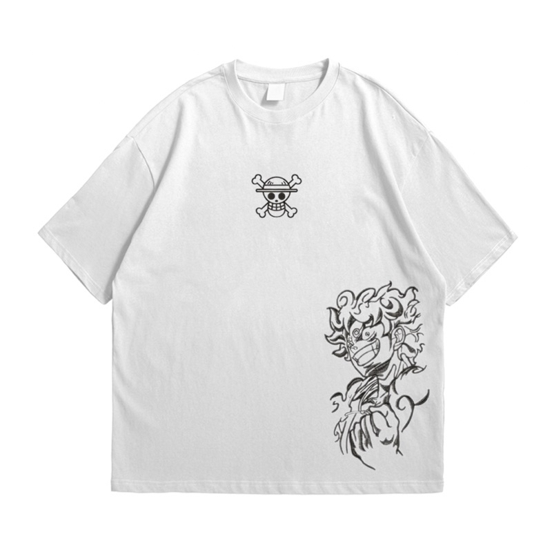 Camiseta bordada Luffy Gear 5 One Piece Anime