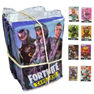 200 Cards Fortnite = 50 Pacotes Fechados Cartinha Bafo ou Bater