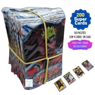 50 Pacotinhos NARUTO | São 200 CARDS | Colecionar, Bafo ou Aniversario