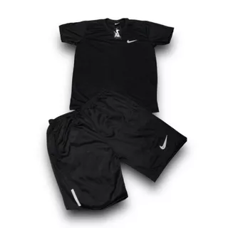Kit 1 Bermuda Esportiva + 1 Camiseta Masculina Dry Fit Academia