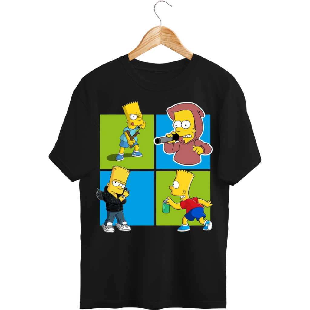 Camisa-Camiseta The Simpsons T-shirt Blusa unissex Bart 100% Algodão ...