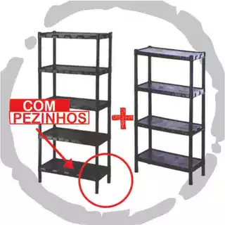 Estante Organizadora Multiuso Utilidades 3, 4 e 5 Prateleiras Plástico Com Pezinhos Reforçada