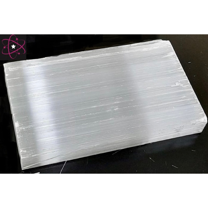Placa de Selenita Bruta Pedra Natural Cristal 8.5x5
