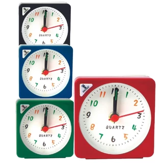Mini relógio despertador portátil compacto com botão Soneca de mesa