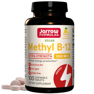 Vitamina Metil B12 Jarrow 1000mcg 100 Pastilhas Sabor Limão