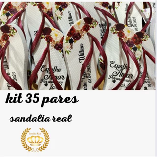 35 PARES DE CHINELO PERSONALIZADO PARA SEU EVENTO