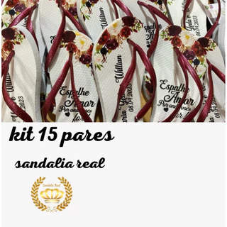 15 PARES DE CHINELO PERSONALIZADO PARA SEU EVENTO