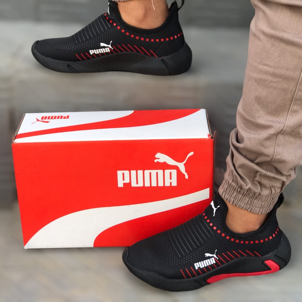 Tênis puma masculino Sapatênis Slip On Leve Unissex academia e corridas feminino sem cadarço