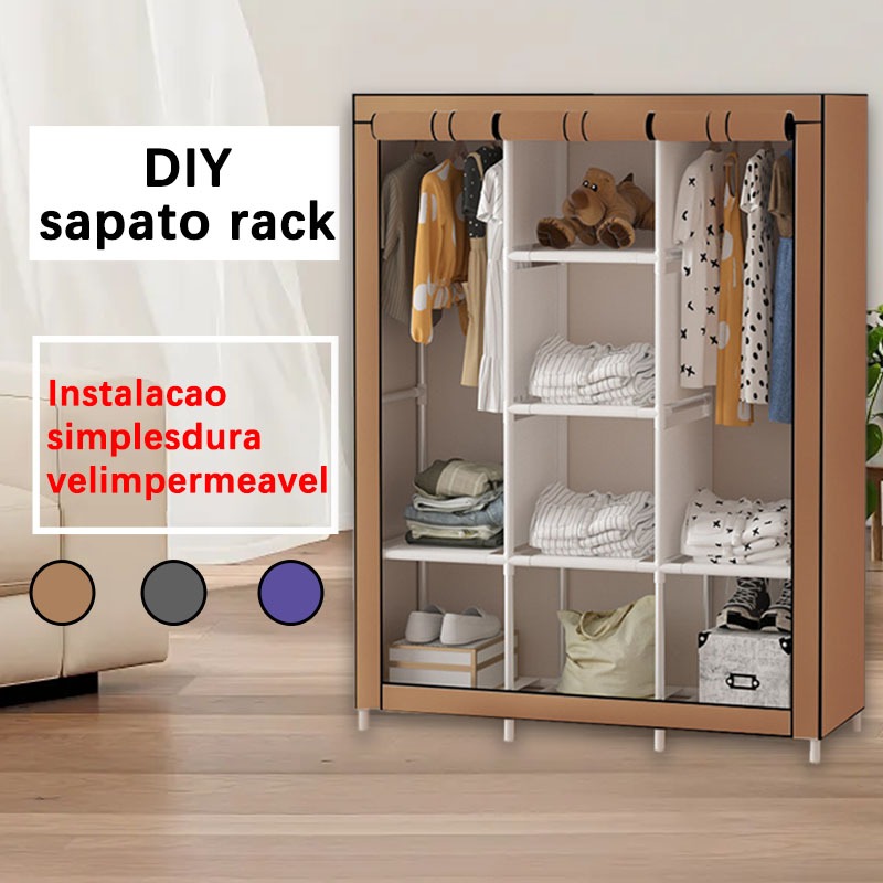 Guarda Roupa Dobrável Armario Para Organizar Roupa Multi-camada ...
