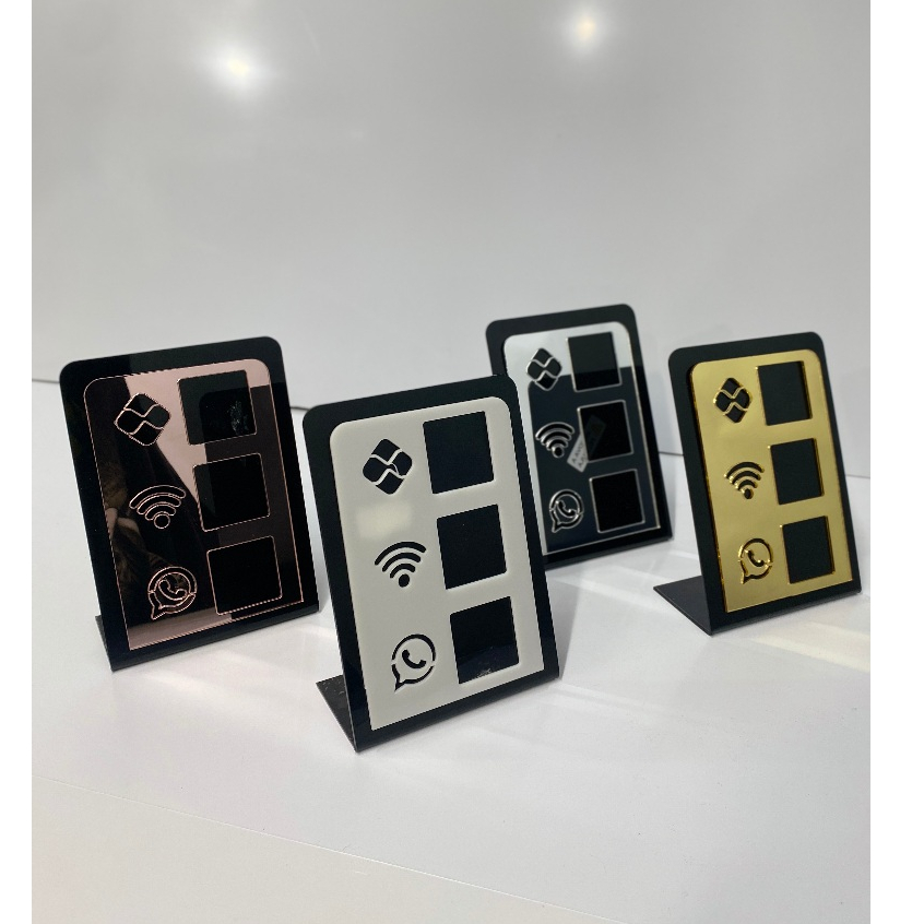 Display para Balcão Personalizado - PIX, Wi-Fi e WhatsApp