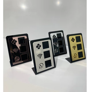 Display para Balcão Personalizado - PIX, Wi-Fi e WhatsApp