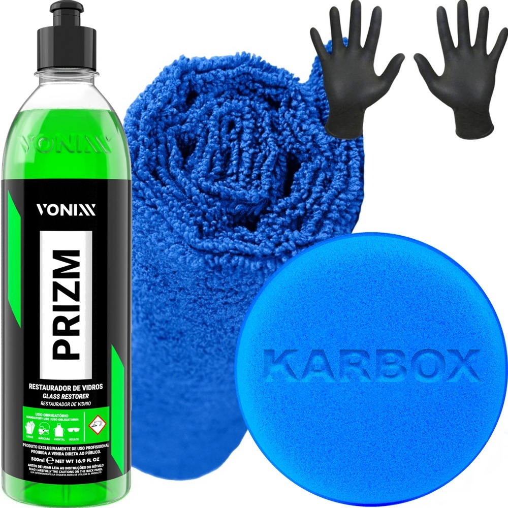 Prizm Restaurador Vidros Removedor Chuva Acida Vonixx 500ml Kit