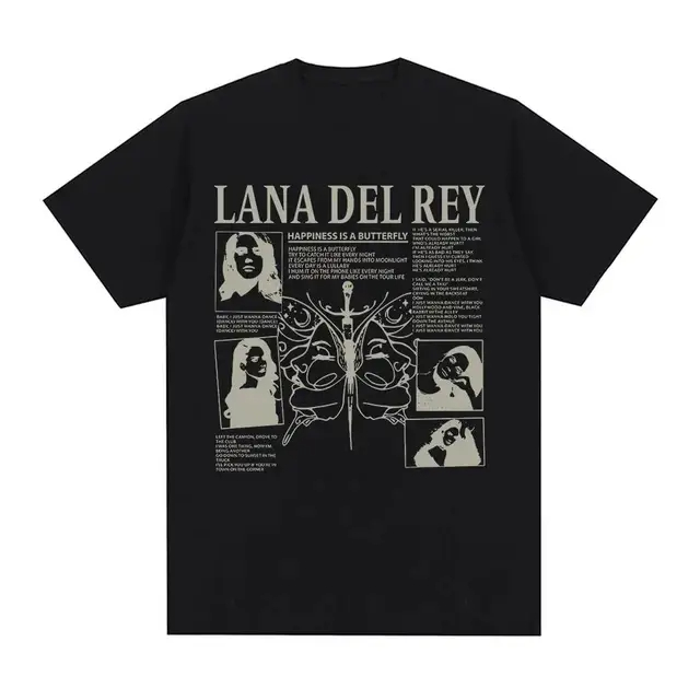 Camiseta Unissex Lana Del Rey Blusa Basica Vintage T-shirt Cantora