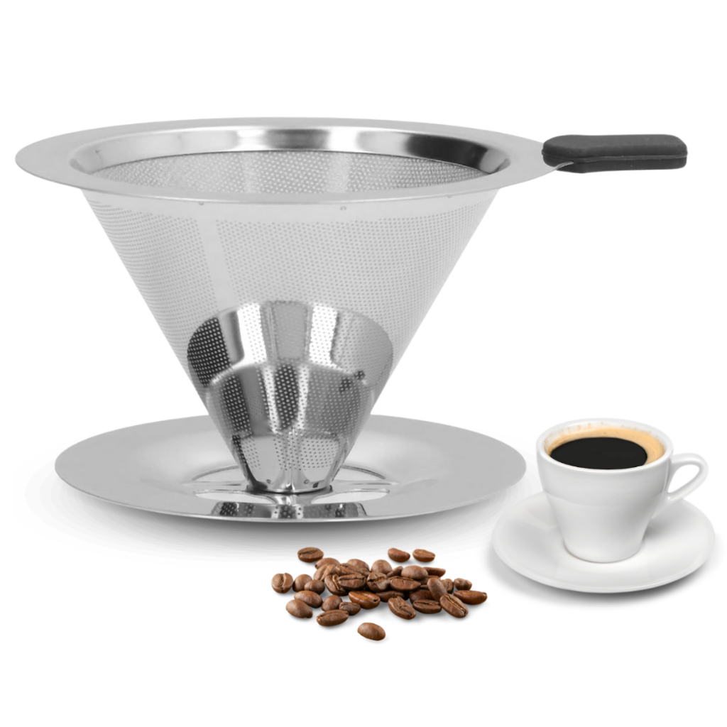 Filtro De Café Coador Inox 102 Médio Reutilizável Pour Over | Shopee Brasil
