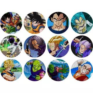 Porta Copos Impressos Dragon Ball Z Anime Descanso de Chopp Decoração Geek Mesa Escritório