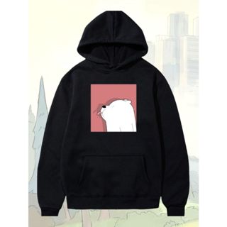 Moletom Canguru Com Capuz Urso Sem Curso Desenho Tumblr Blusa De Frio Masculino Feminino Algodão