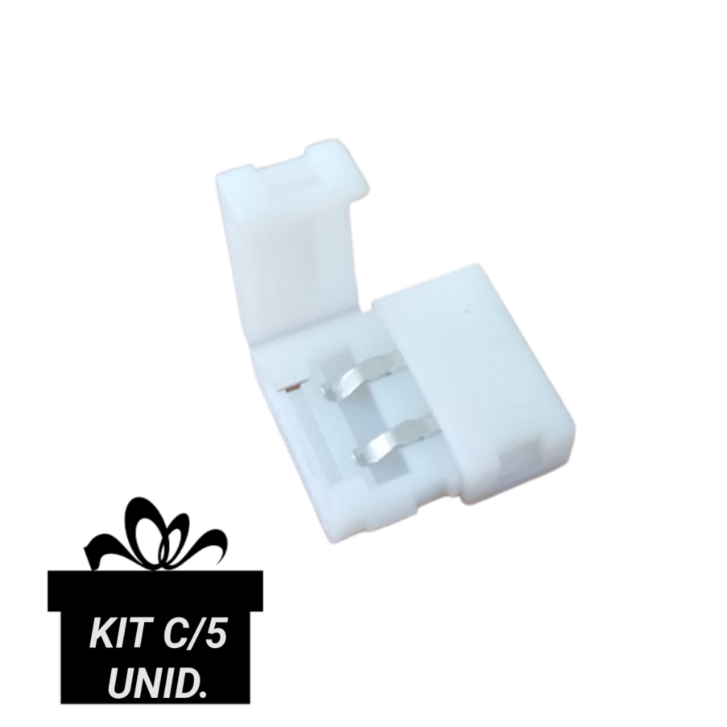 Pack De 5 Conectores Hembra Redondos DC 2.1 Mm Sin Soldadura - Para Tiras LED 5050 De 10 Mm