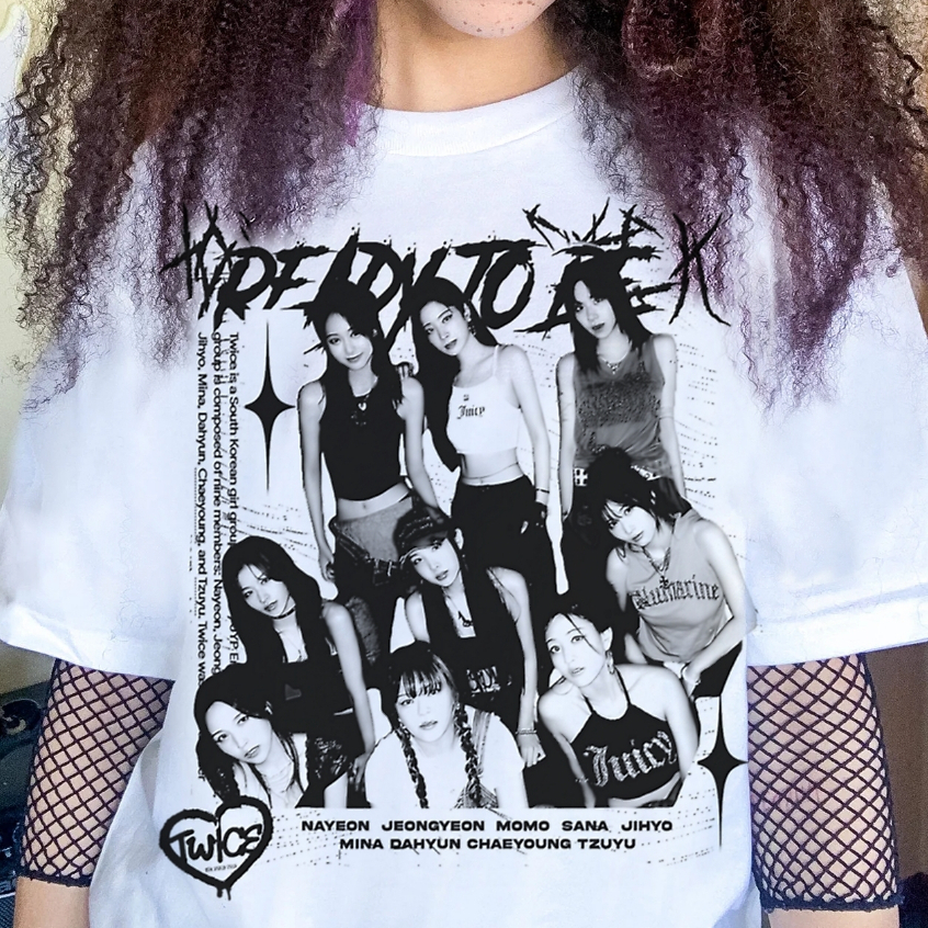 Camiseta Branca Twice Kpop Bts Show