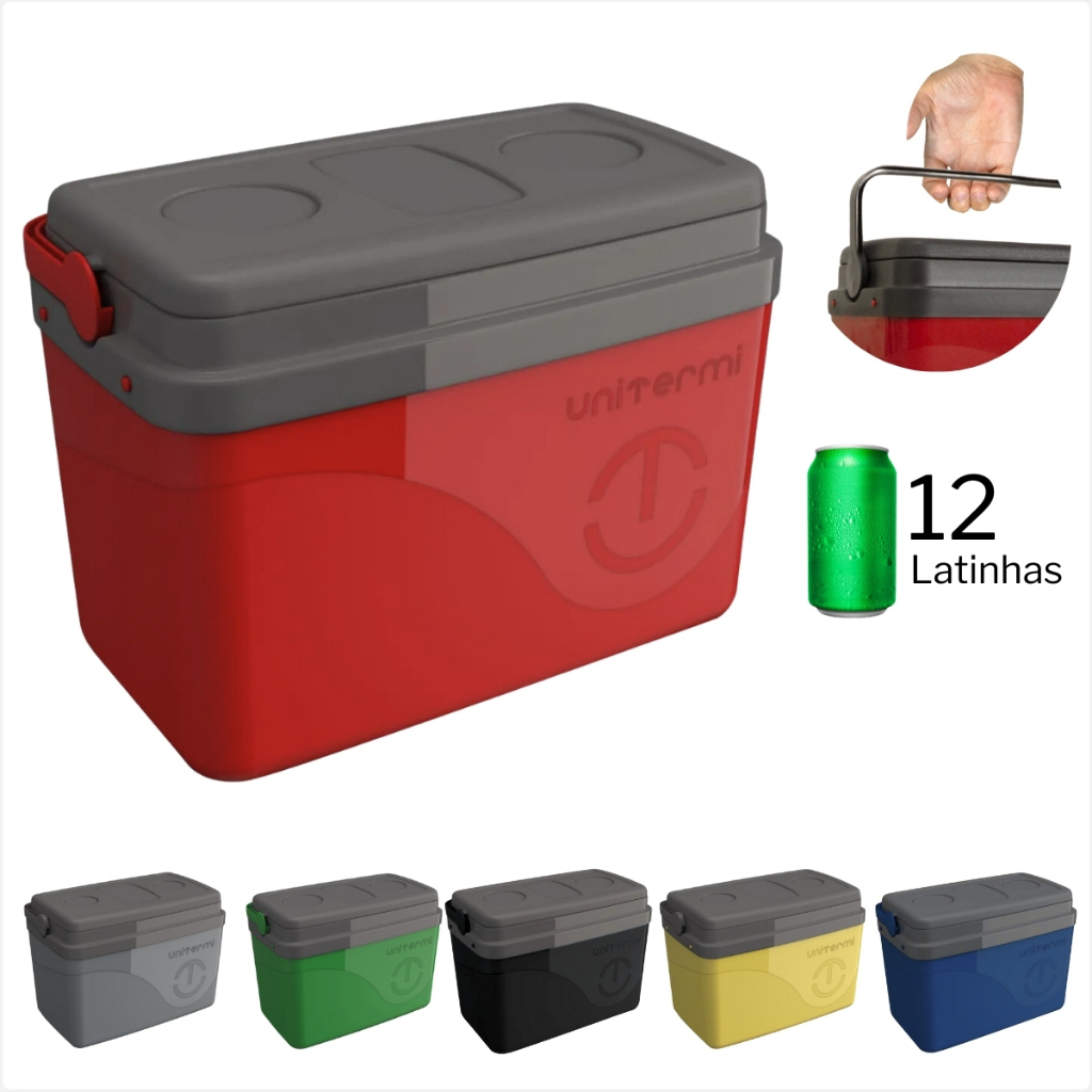 Caixa Térmica 7,5 Litros/12 Latas Unitermi Cooler Com Alça