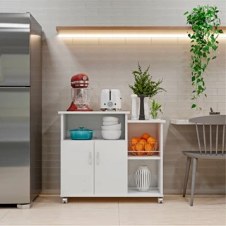 Aparador Bancada Estante Balcão Cozinha Base Micro Ondas Multiuso