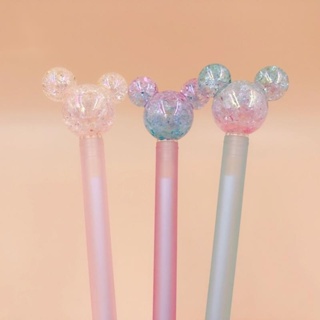 2 Peças Caneta Gel Fofo Mickey Glitter Para Escola/Escritório