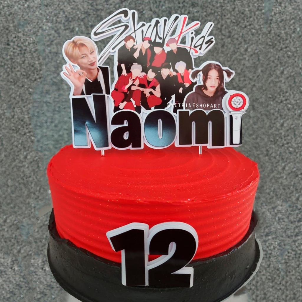 Topo de Bolo Stray Kids Enfeite de Bolo K-pop Cake Topper Army