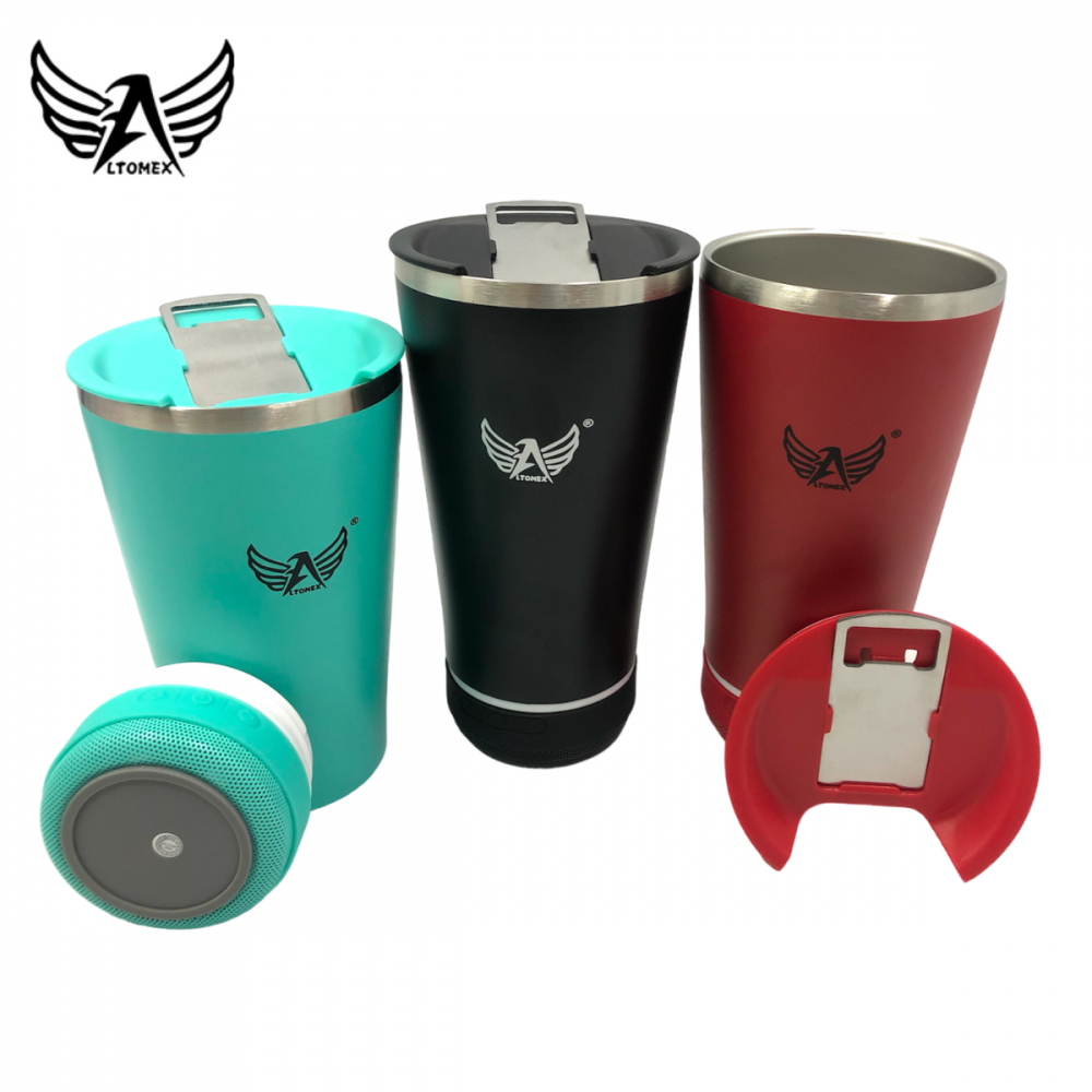 Copo Térmico em Aço Inox com Caixa de Som Altomex AL-8260