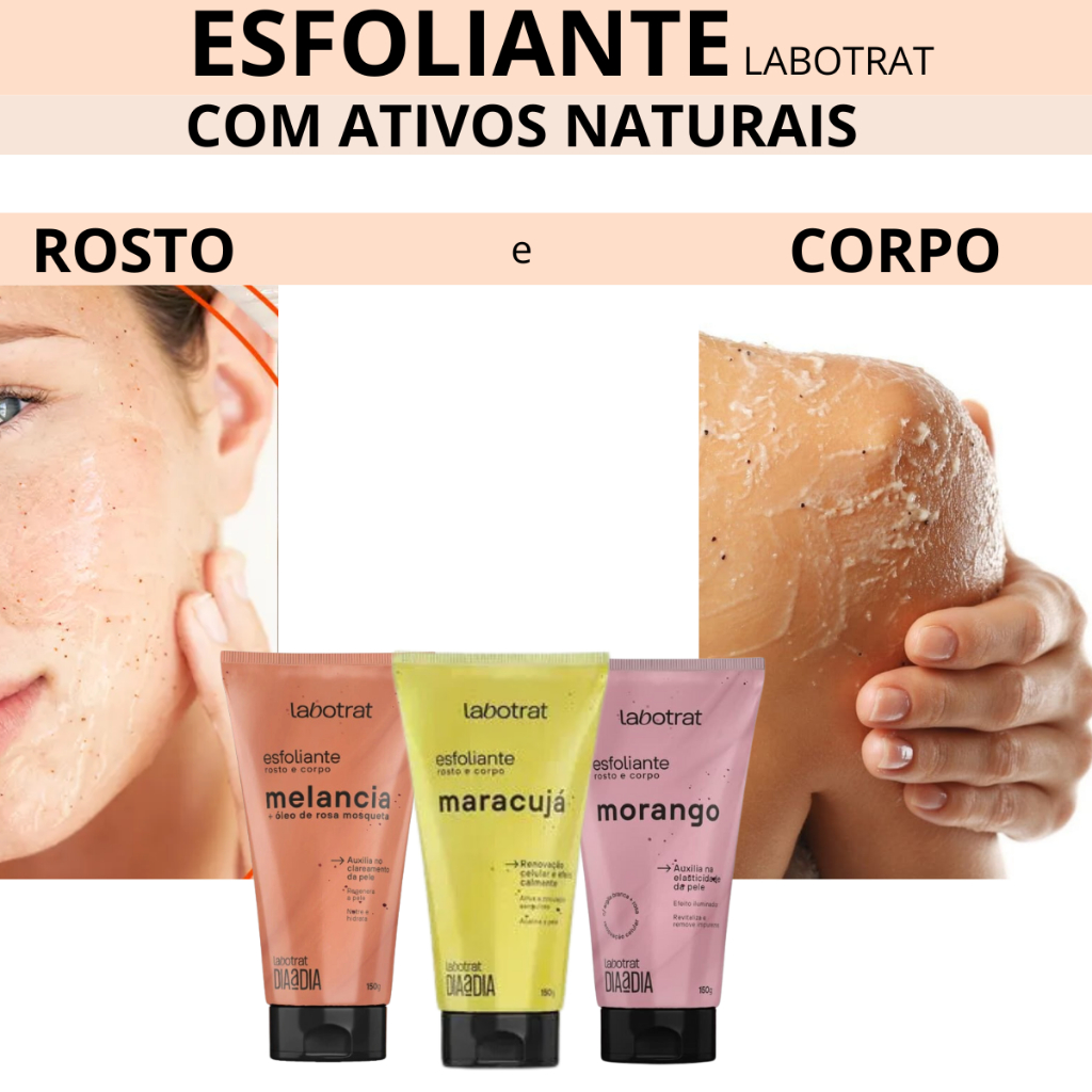 Esfoliante De Corpo E Rosto Com Ativos Naturais Labotrat Maracuja ...