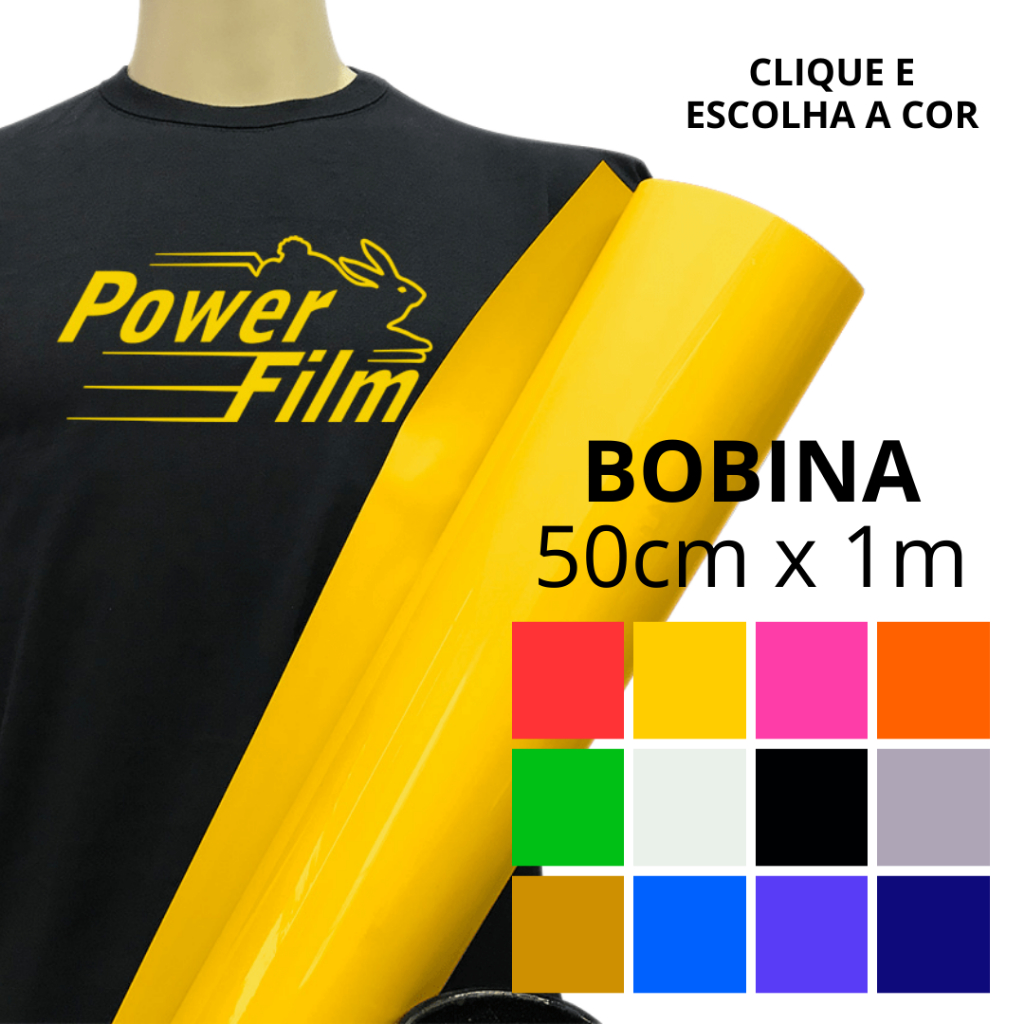 Filme De Recorte Termocolante Power Film Premium Bobina 50cm X 1m Todas As Cores Shopee Brasil 4975