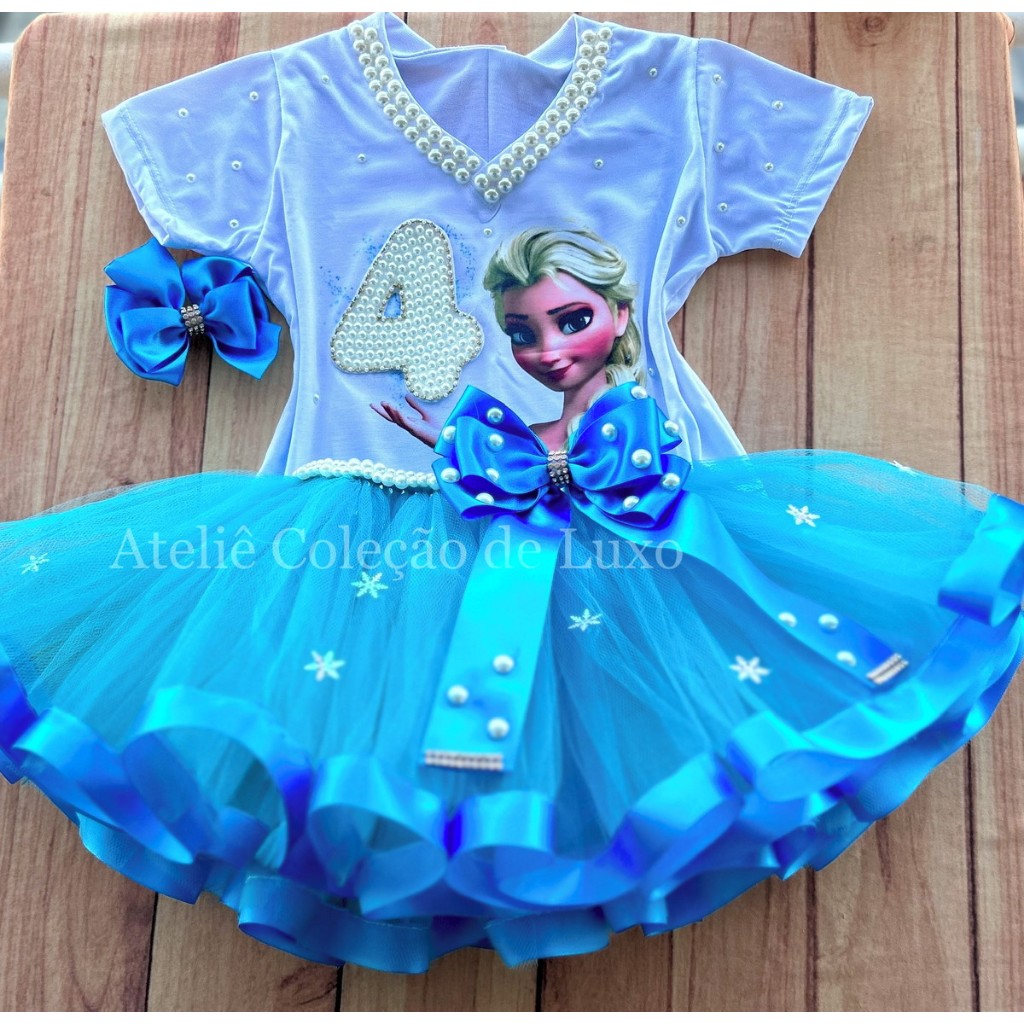 Roupa frozen sale para aniversario