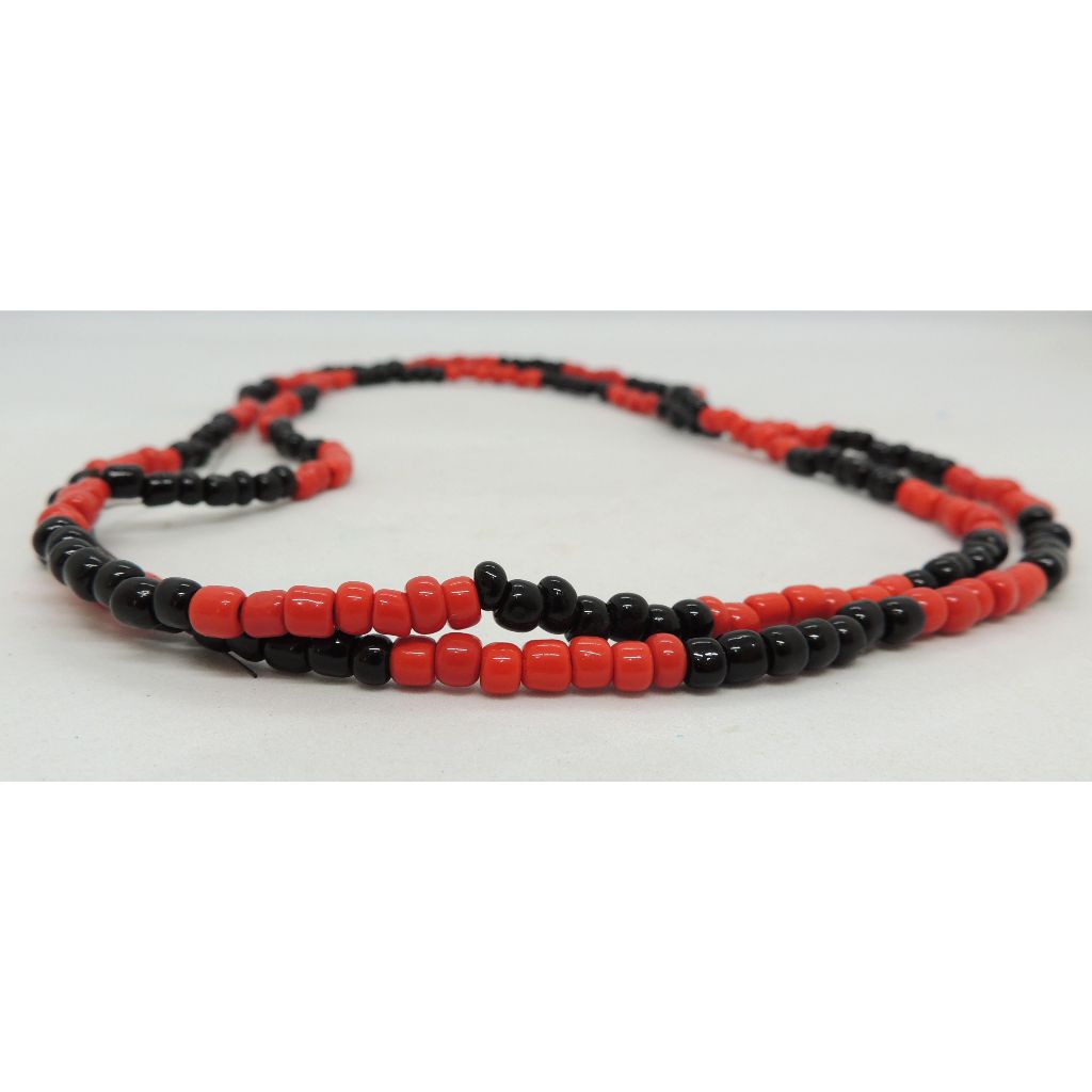 Guia Fio de Conta Sem Firma Preto e Vermelho