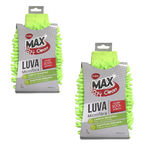 KIT 2 Luvas Microfibra Multiuso Lava Carro Limpeza Doméstica Chenille em Oferta na Shopee