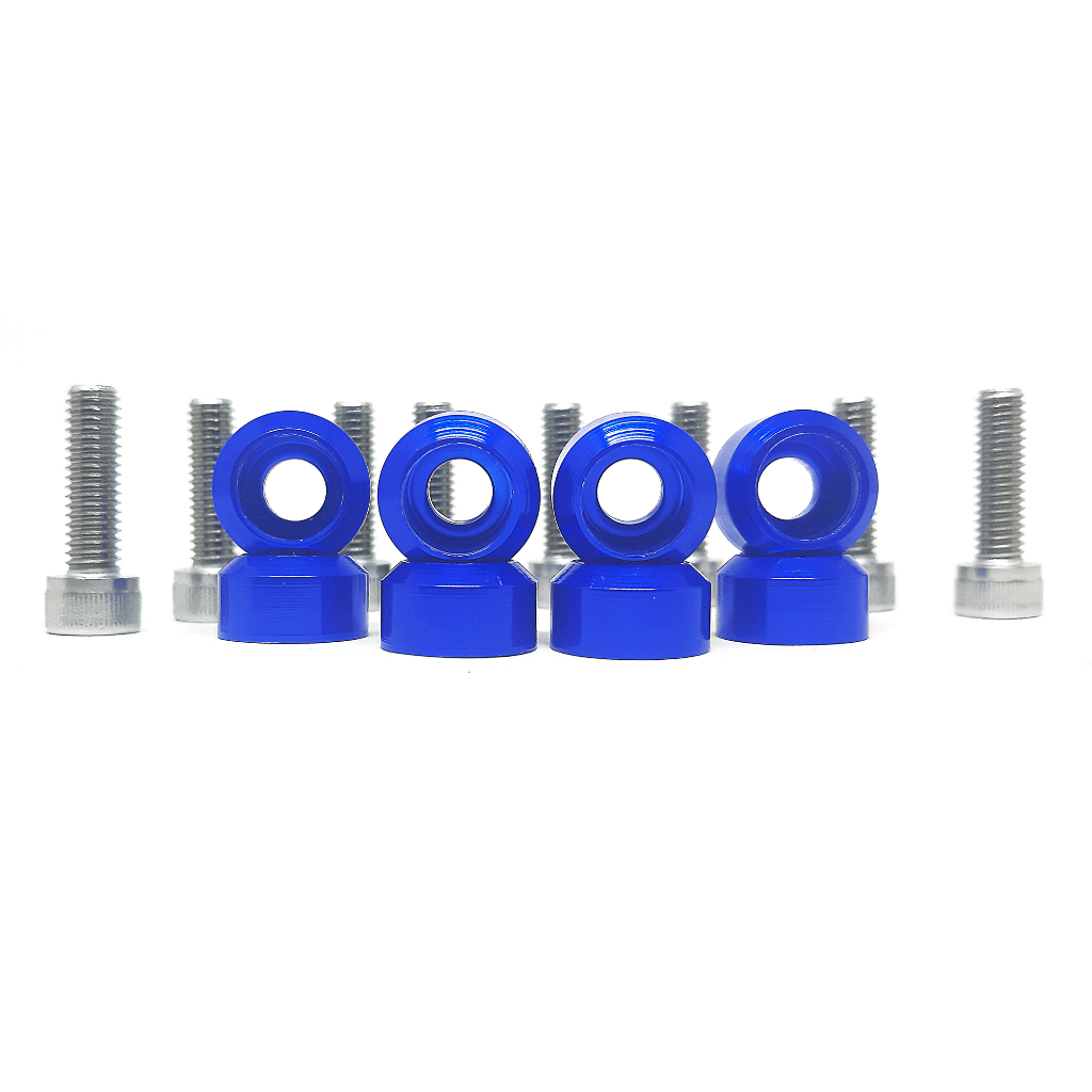 Parafuso M6x20 Inox Arruela Anodizada Kit 8 Unidades Grossa/Alta