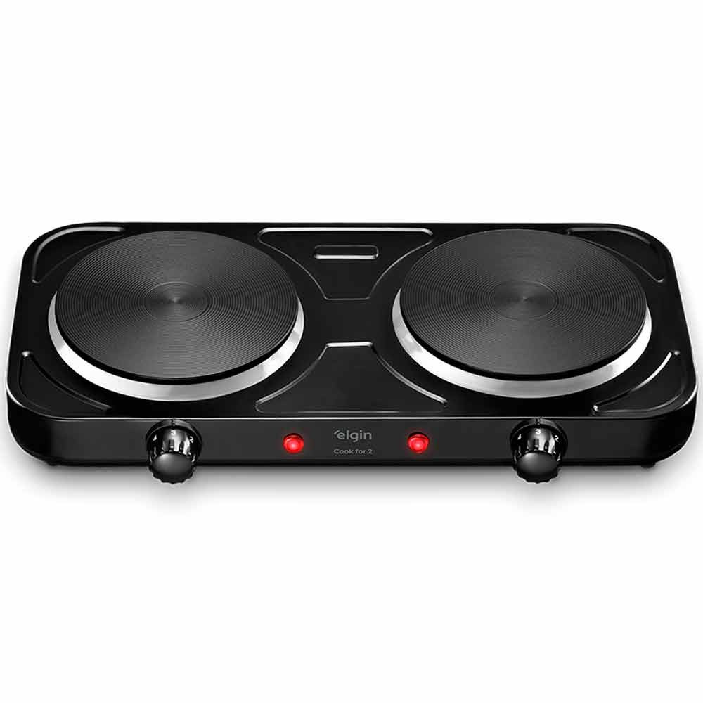 Fogão elétrico de mesa 2 bocas 2.000 watts - Cook For Two Elgin