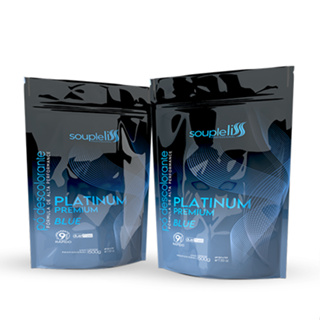 Pó Descolorante Platinum Premium Blue 500gr Soupleliss Professional