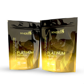 Pó Descolorante Platinum Premium White 500gr Soupleliss Professional
