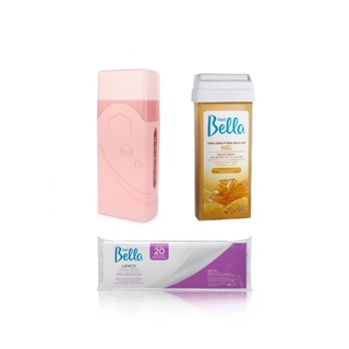 Kit Aquecedor Roll On Depilol 1 Cera Depil Bella 20 Folhas Depilador Elétrico Depilação