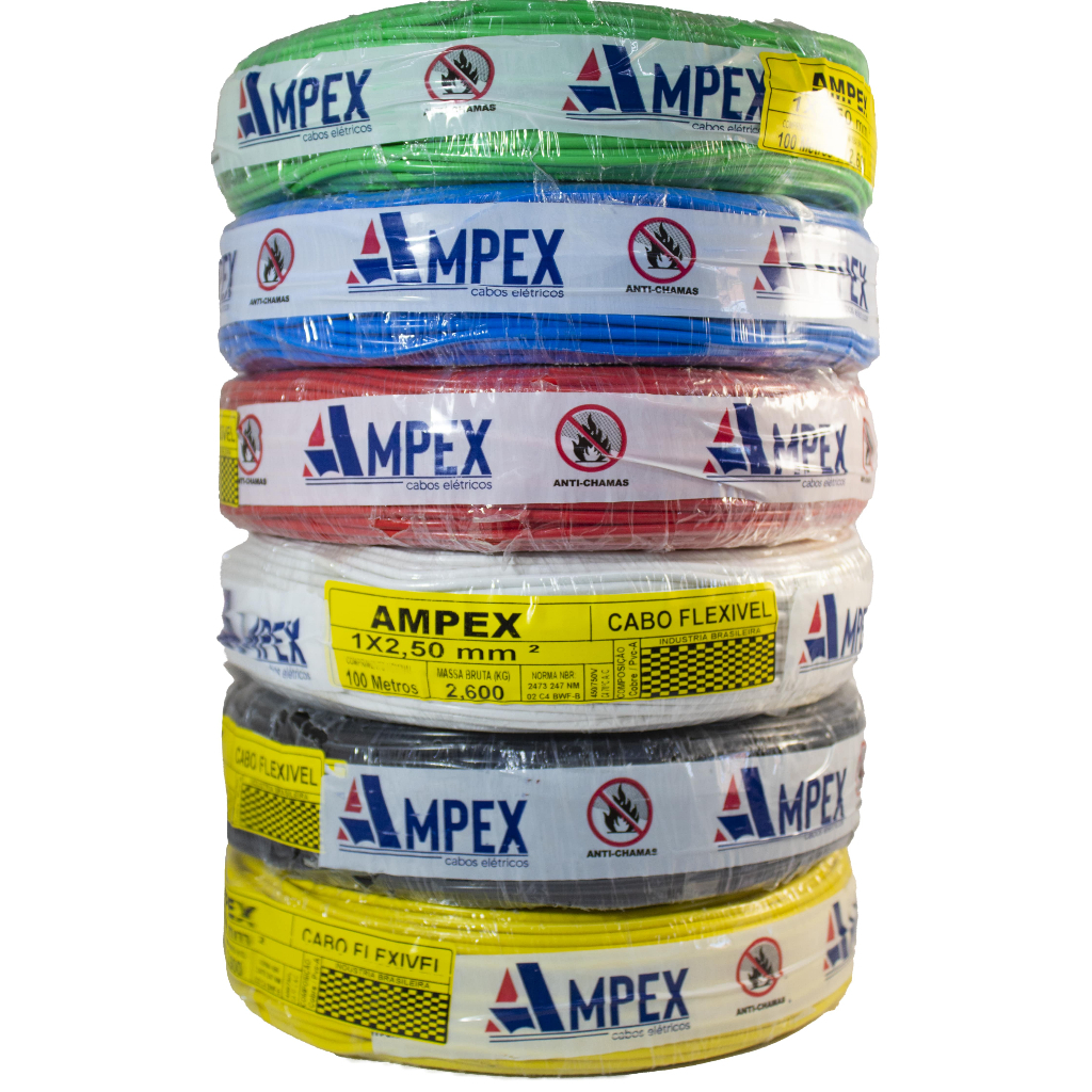 Fio Elétrico Cabo Flexível 2,5mm 100 Metros