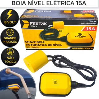 Boia Eletrica Para Caixa D´Água Poço ou Cisterna 15A Chave Boia Boia de Nível Automática Fertak.