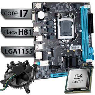 Kit Pl Mãe H81 + Processador I7 4770 + Cooler