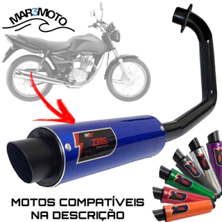 Escapamento Escape Ronco Esportivo Moto Completo SFX 4ZERO5 FAN 125 2004 2005 2006 2007 2008 KS KSE Modelo Original