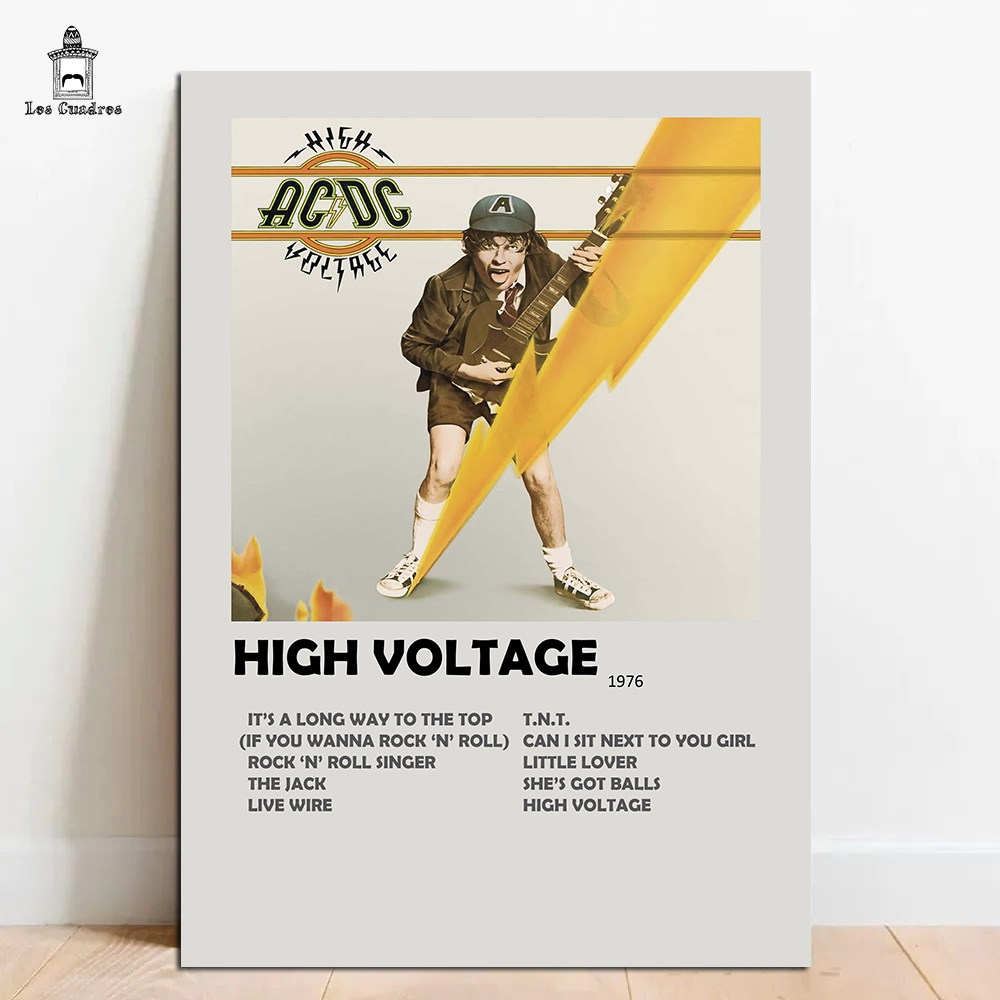 Quadro Placa Decorativa ACDC High Voltage em MDF 28x20cm | Shopee Brasil