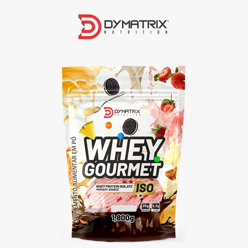 Whey Protein Gourmet Isolado Dymatrix Nutrition Refil 1.8Kg