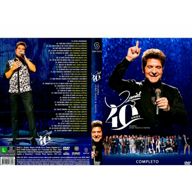 DVD DANIEL 40 ANOS COMPLETO | Shopee Brasil
