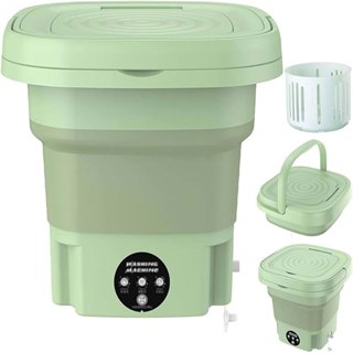 Hiccval Mini Lavadora Portátil Para Casa, Máquina De Lavar Automática Dobrável De 5L Com Balde
