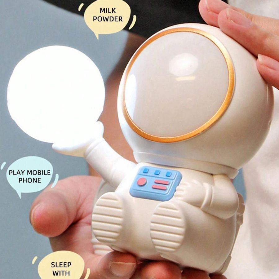 Lâmpada De Mesa De Desenho Animado, Lâmpada Noturna Do Astronauta, Lâmpada De Led Recarregável Por Usb, Cabide De Dormitório, Luminária De Ambiente Exquisita, Lâmpada De Mesa Do Astronauta, Porta-lápis E Lâmpada Noturna Com Mudança De Cor