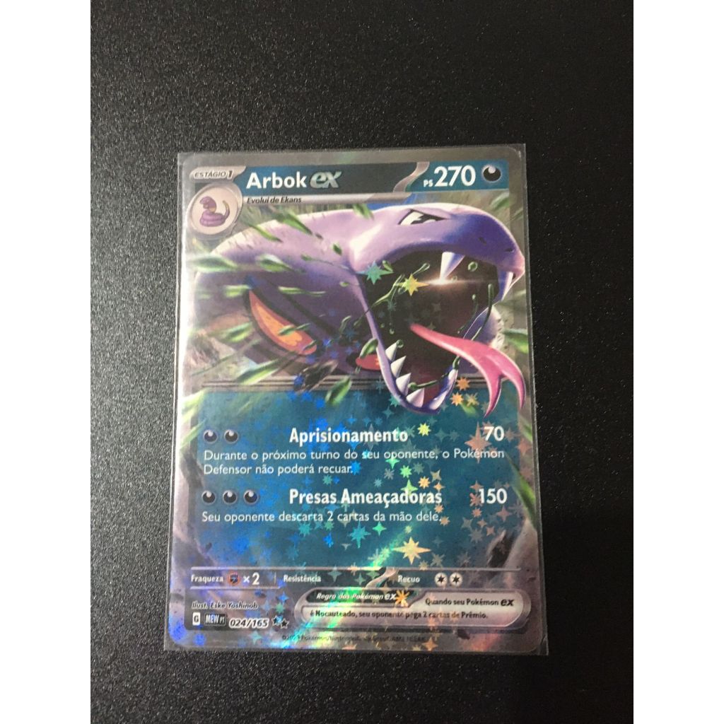 Carta Pokemon Arbok ex (024/165) Ultra Rara | Shopee Brasil